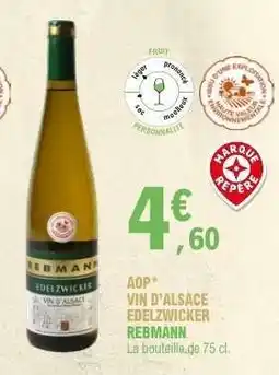 E.Leclerc AOP VIN D'ALSACE EDELZWICKER REBMANN offre