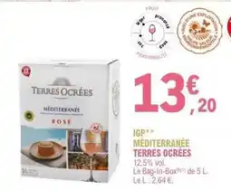 E.Leclerc TERRES OCRÉES MÉDITERRANÉE ROSÉ offre