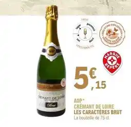 E.Leclerc Crémant de Loire Les Caractères Brut offre