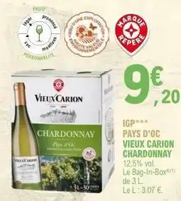 E.Leclerc VIEUX CARION CHARDONNAY offre