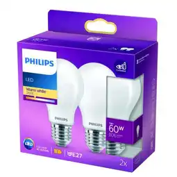 Carrefour PHILIPS Lot de 2 ampoules LED conventionnelles offre