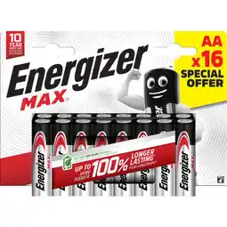 Carrefour ENERGIZER Lot de 16 piles alcalines Max Energizer AA/LR6 offre