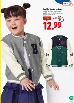 Lidl LUPILU Veste enfant offre