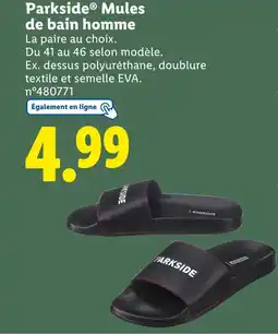 Lidl PARKSIDE Mules de bain homme offre