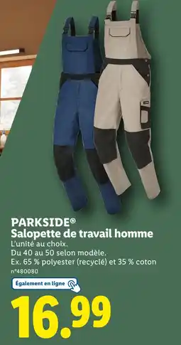 Lidl PARKSIDE Salopette de travail homme offre
