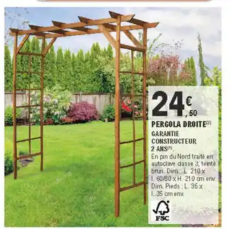 E.Leclerc Brico Pergola Droite offre
