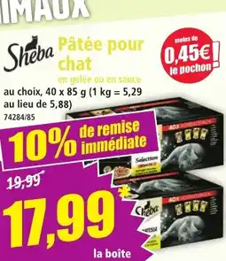 Norma Sheba Pâtée pour chat en gelée ou en sauce offre