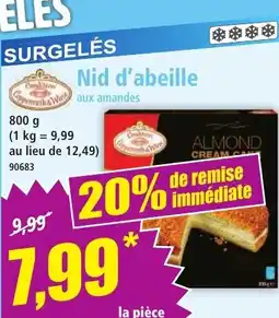 Norma Nid d'abeille aux amandes offre