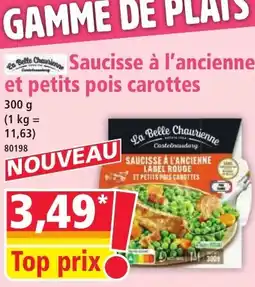 Norma Saucisse à l'ancienne et petits pois carottes offre