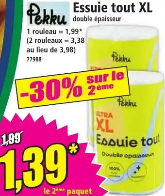 Norma Pekku Essuie tout XL double épaisseur offre
