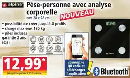 Norma Alpina Pèse-personne avec analyse corporelle offre