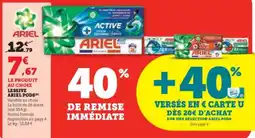 Super U Lessive ariel pods offre