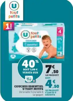 Super U Couches essentiel u tout petits offre