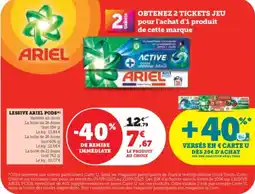 Super U Lessive ariel pods offre