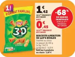 Super U Biscuits aperitifs 3d lay's bugles offre