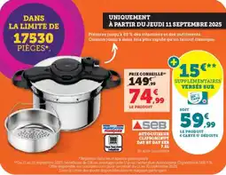 Super U Autocuiseur clipsominut day by day seb offre
