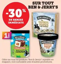 Super U Sur tout ben & jerry's offre