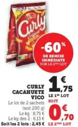 Super U Curly cacahuete vico offre