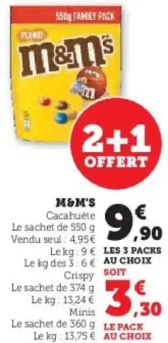 Super U M&M'S offre