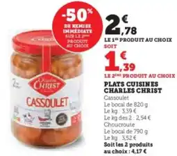 Super U Plats cuisines charles christ offre