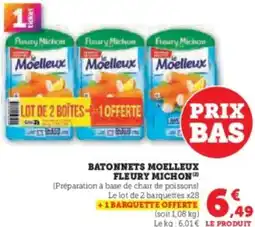 Super U Batonnets moelleux fleury michon offre