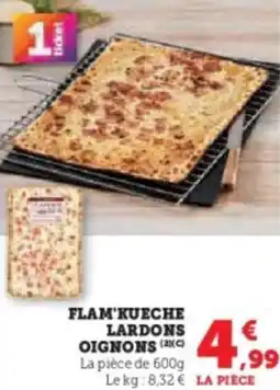 Super U Flam'kueche lardons oignons offre