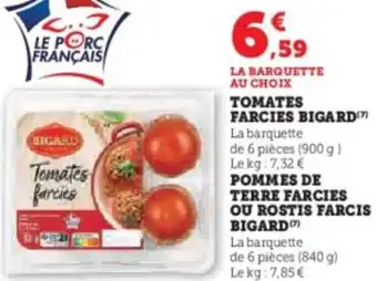 Super U Tomates farcies bigard offre