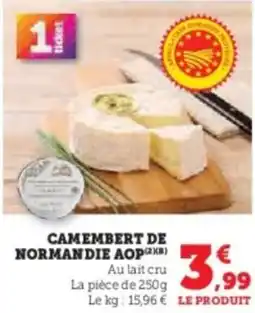 Super U Camembert de normandie aop offre