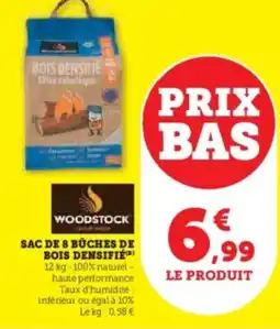 Super U Sac de 8 bûches de bois densifié offre