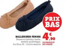 Super U Ballerines femme offre