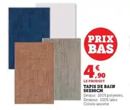 Super U Tapis de bain 50x80cm offre