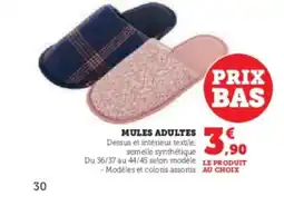 Super U Mules adultes offre