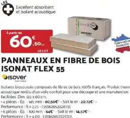 Bricomarché Panneaux en fibre de bois isonat flex 55 saint-gobain offre