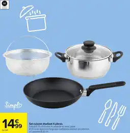Carrefour Market Set cuisson étudiant 4 pièces offre