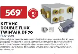 Bricomarché Kit vmc double flux twin'air df 70 offre
