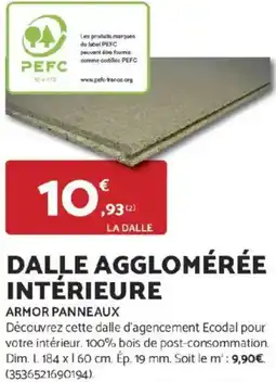 Bricomarché Dalle agglomérée lambris pin intérieure offre