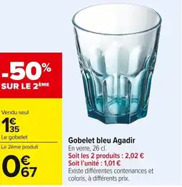Carrefour Market Gobelet bleu agadir offre