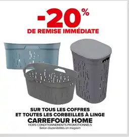 Carrefour Market Sur tous les coffres et toutes les corbeilles à linge carrefour home offre