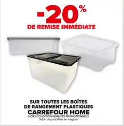 Carrefour Market Sur toutes les boîtes de rangement plastiques carrefour home offre