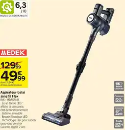 Carrefour Market Aspirateur-balai sans fil flex offre