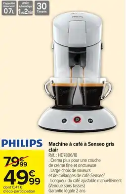 Carrefour Market Machine à café à senseo gris offre