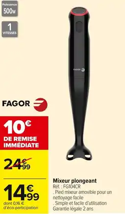 Carrefour Market Mixeur plongeant offre