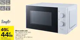 Carrefour Market Micro-ondes solo offre