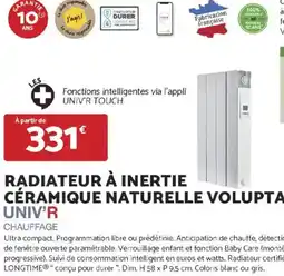 Bricomarché Radiateur à inertie céramique naturelle volupta offre