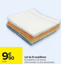 Carrefour Market Lot de 8 serpillères offre