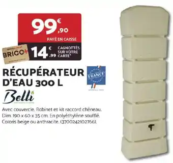 Bricomarché BELLI Récupérateur d'eau offre
