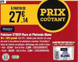 Tridôme NUANCE Peinture xtrem murs et plafonds blanc offre