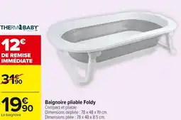 Carrefour Market Baignoire pliable Foldy Compact et pliable. offre
