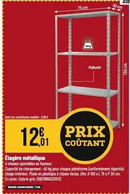 Tridôme Étagère métallique offre