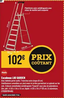 Tridôme HAILO Escabeau l60 garden offre